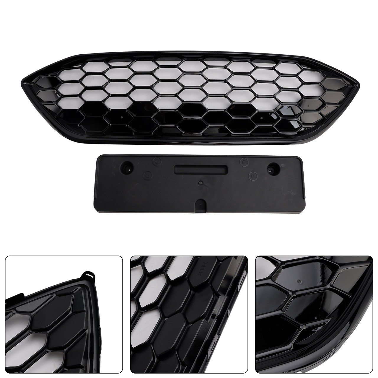 2018-2021 Ford Focus ST+ST LINE MK4 Front Bumper Grille Gloss Black Generic