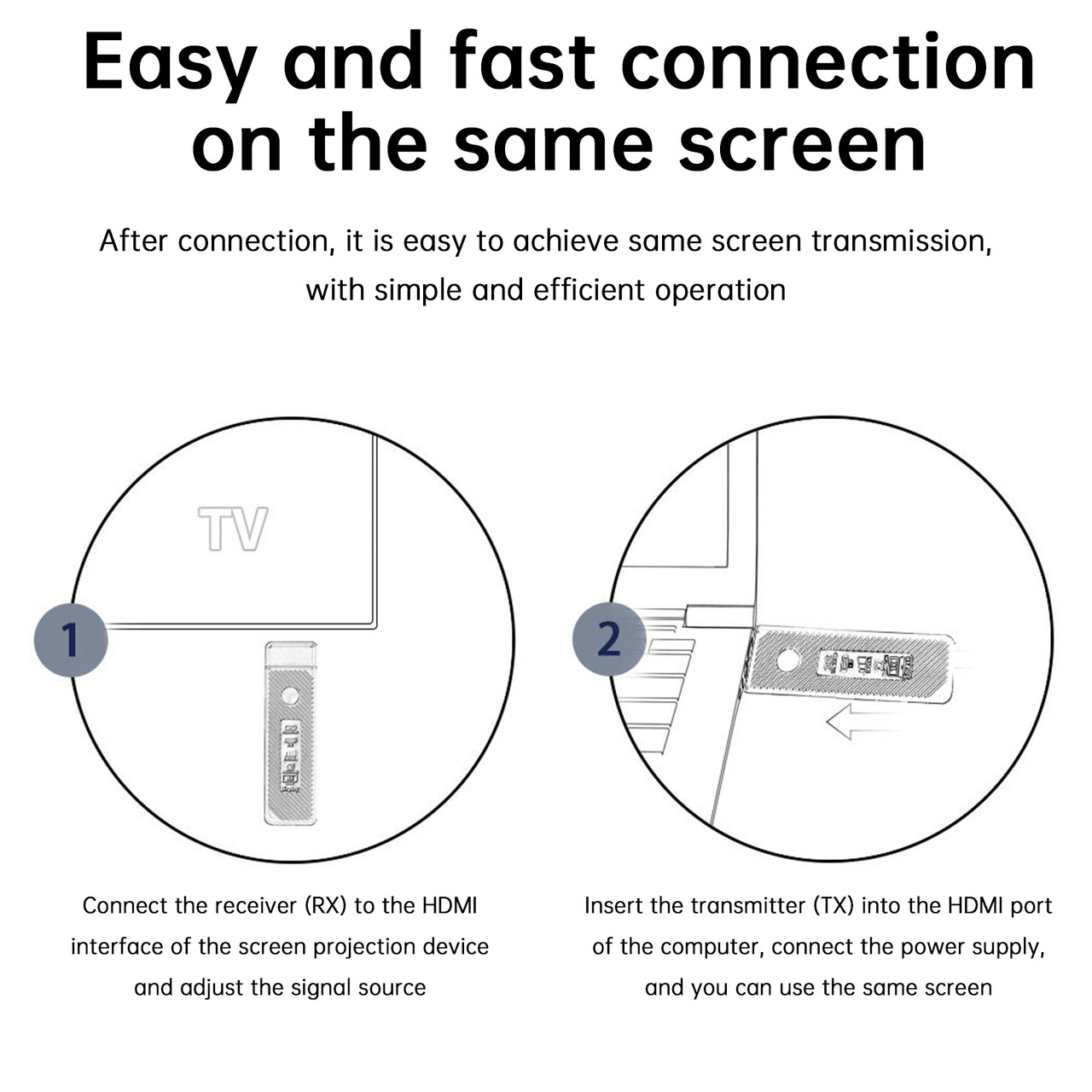 HDMI Wireless Screen Projector HD 1080P 50M Video Transmitter Receiver Black HDMI Wireless Screen Projector HD 1080P 50M Video Transmitter Receiver Black