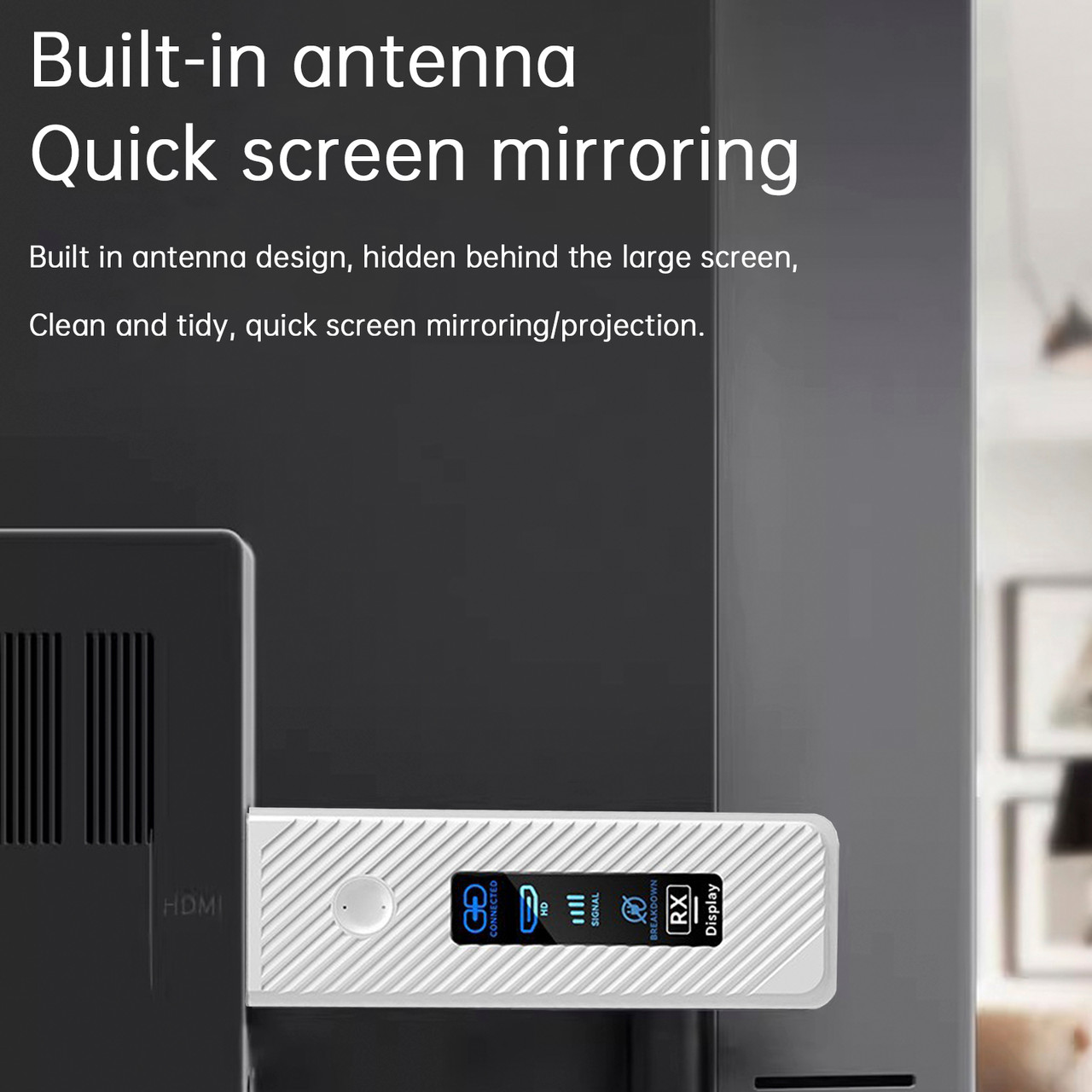 HDMI Wireless Screen Projector HD 1080P 50M Video Transmitter Receiver White HDMI Wireless Screen Projector HD 1080P 50M Video Transmitter Receiver White