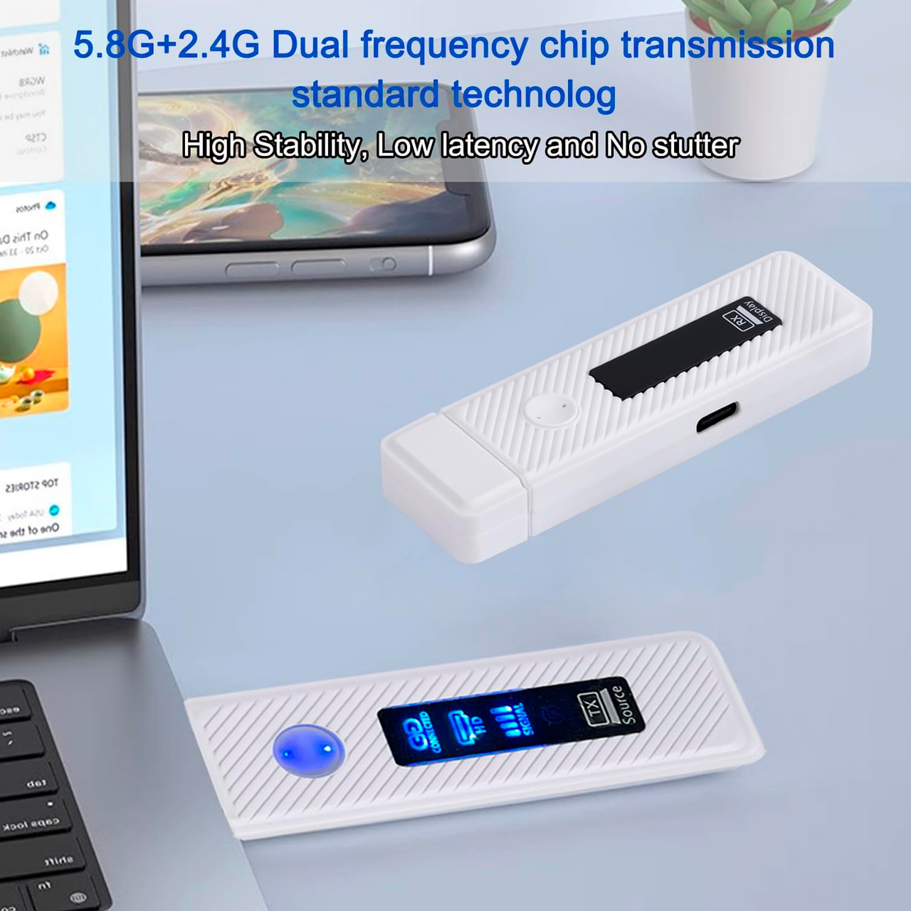 HDMI Wireless Screen Projector HD 1080P 50M Video Transmitter Receiver White HDMI Wireless Screen Projector HD 1080P 50M Video Transmitter Receiver White