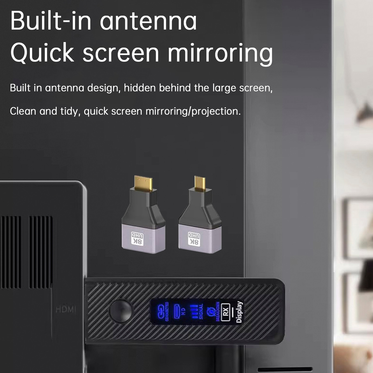 HDMI Wireless Screen Projector 1080P 50M Video Transmitter Receiver Micro Mini Black HDMI Wireless Screen Projector 1080P 50M Video Transmitter Receiver Micro Mini Black