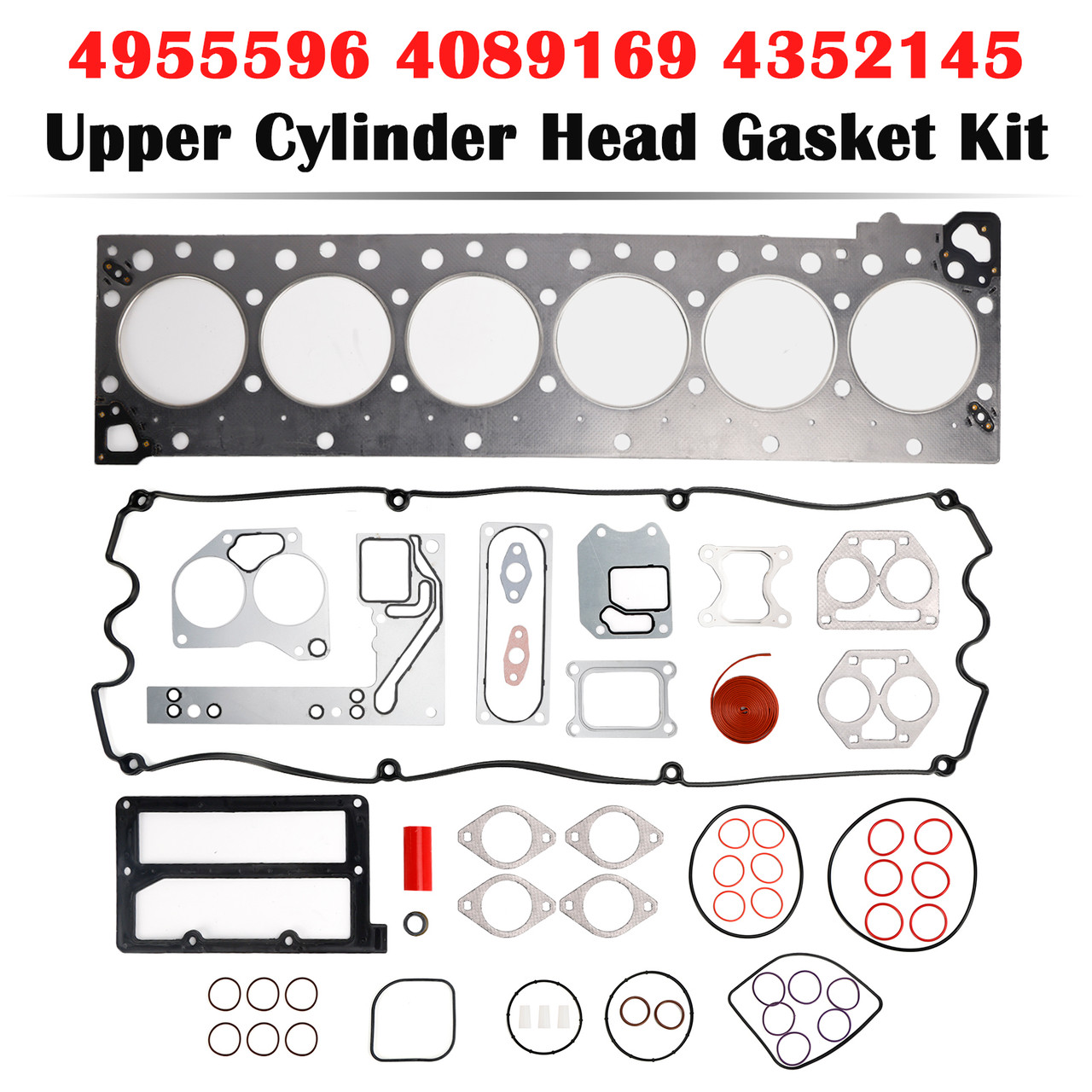 Cummins 15L ISX QSX Upper Cylinder Head Gasket Kit 4955596 4089169 4352145 Generic Cummins 15L ISX QSX Upper Cylinder Head Gasket Kit 4955596 4089169 4352145 Generic
