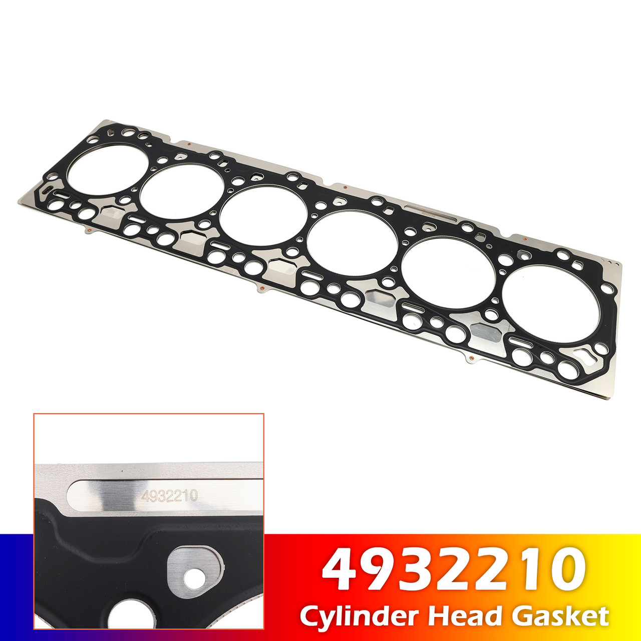 2007-2015 Cummins 6.7 24V Multi Layer MLS Cylinder Head Gasket 4932210 4946619 Generic 2007-2015 Cummins 6.7 24V Multi Layer MLS Cylinder Head Gasket 4932210 4946619 Generic