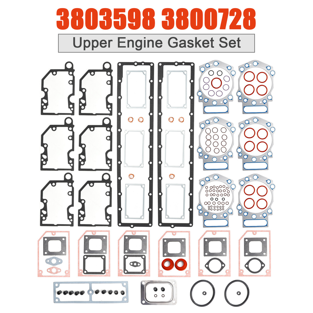 Cummins KTA19 KTTA19 Upper Engine Gasket 3803598 3800728 Generic Cummins KTA19 KTTA19 Upper Engine Gasket 3803598 3800728 Generic