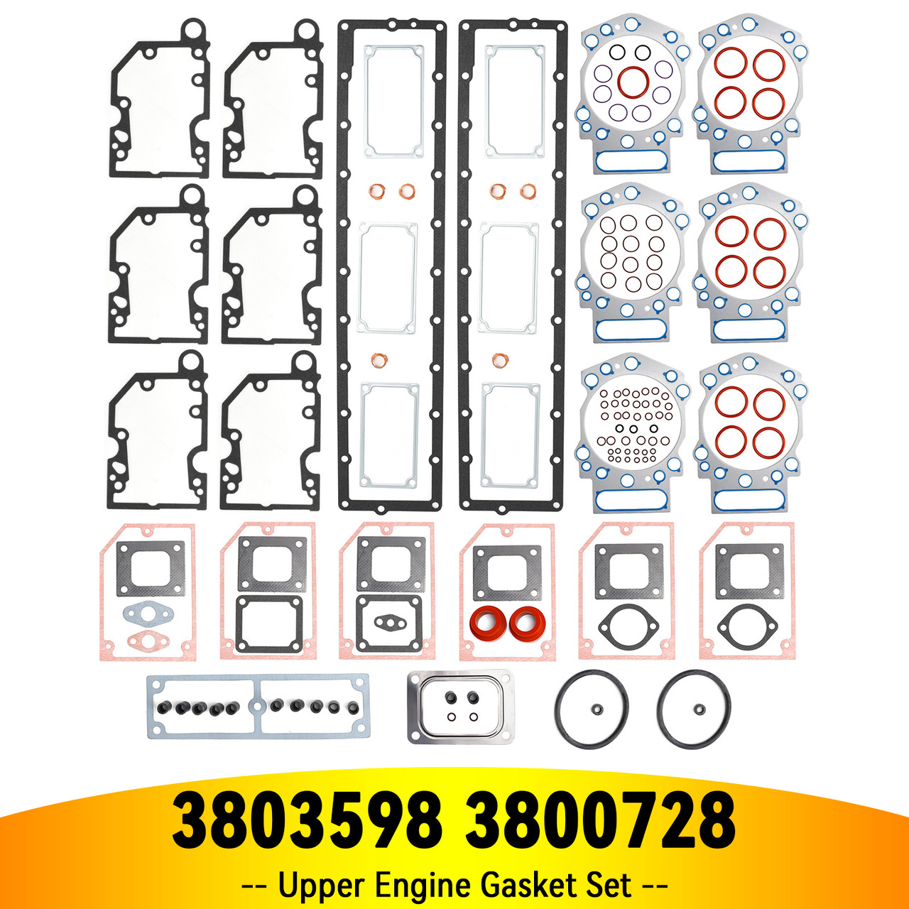 Cummins KTA19 KTTA19 Upper Engine Gasket 3803598 3800728 Generic Cummins KTA19 KTTA19 Upper Engine Gasket 3803598 3800728 Generic