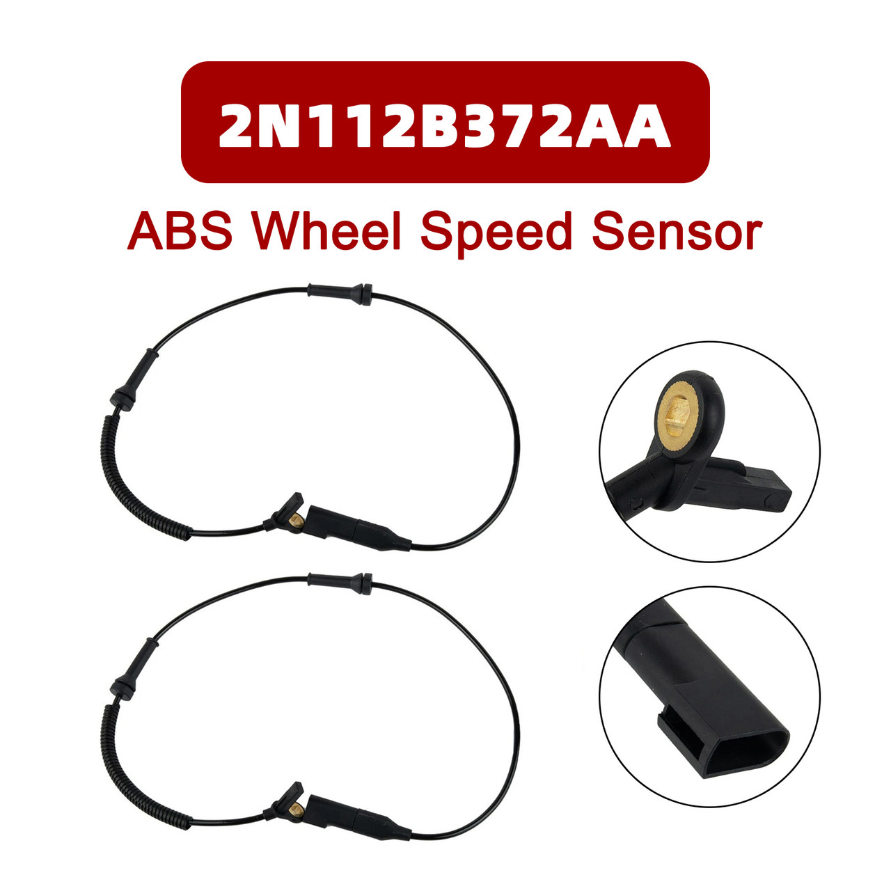 2006-2008 Ford Fiesta MK6 Front Left+Right ABS Wheel Speed Sensor 2S612B372AD 2N112B372AA Generic 2006-2008 Ford Fiesta MK6 Front Left+Right ABS Wheel Speed Sensor 2S612B372AD 2N112B372AA Generic
