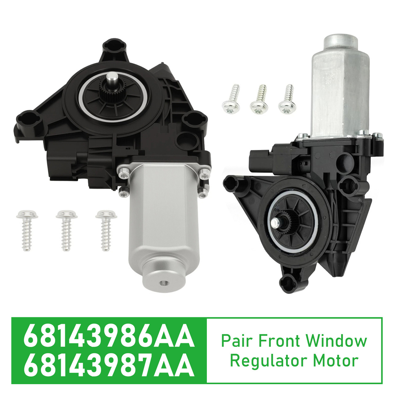 2011-2023 Chrysler 300 Front Left+Right Side Window Regulator Motor 68143986AA Generic