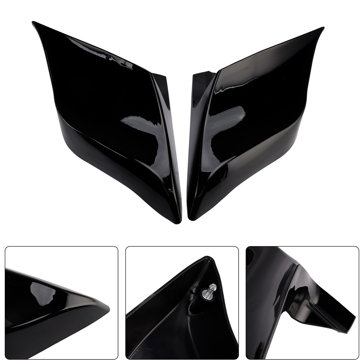 2009-2013 Touring Models Road King Road Glide Stretched Extended Side Cover Panel Gloss Black Generic