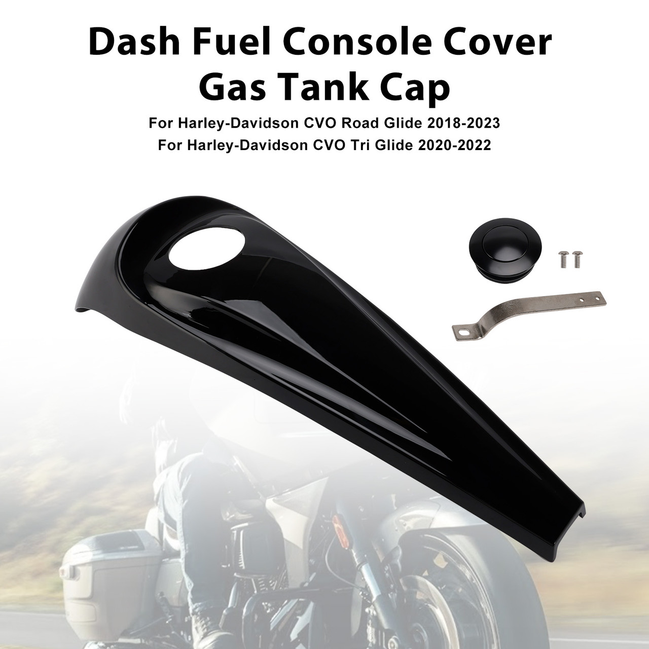 2008-2023 Harley-Davidson Dash Fuel Console Cover Gas Tank Cap Gloss Black Generic 2008-2023 Harley-Davidson Dash Fuel Console Cover Gas Tank Cap Gloss Black Generic