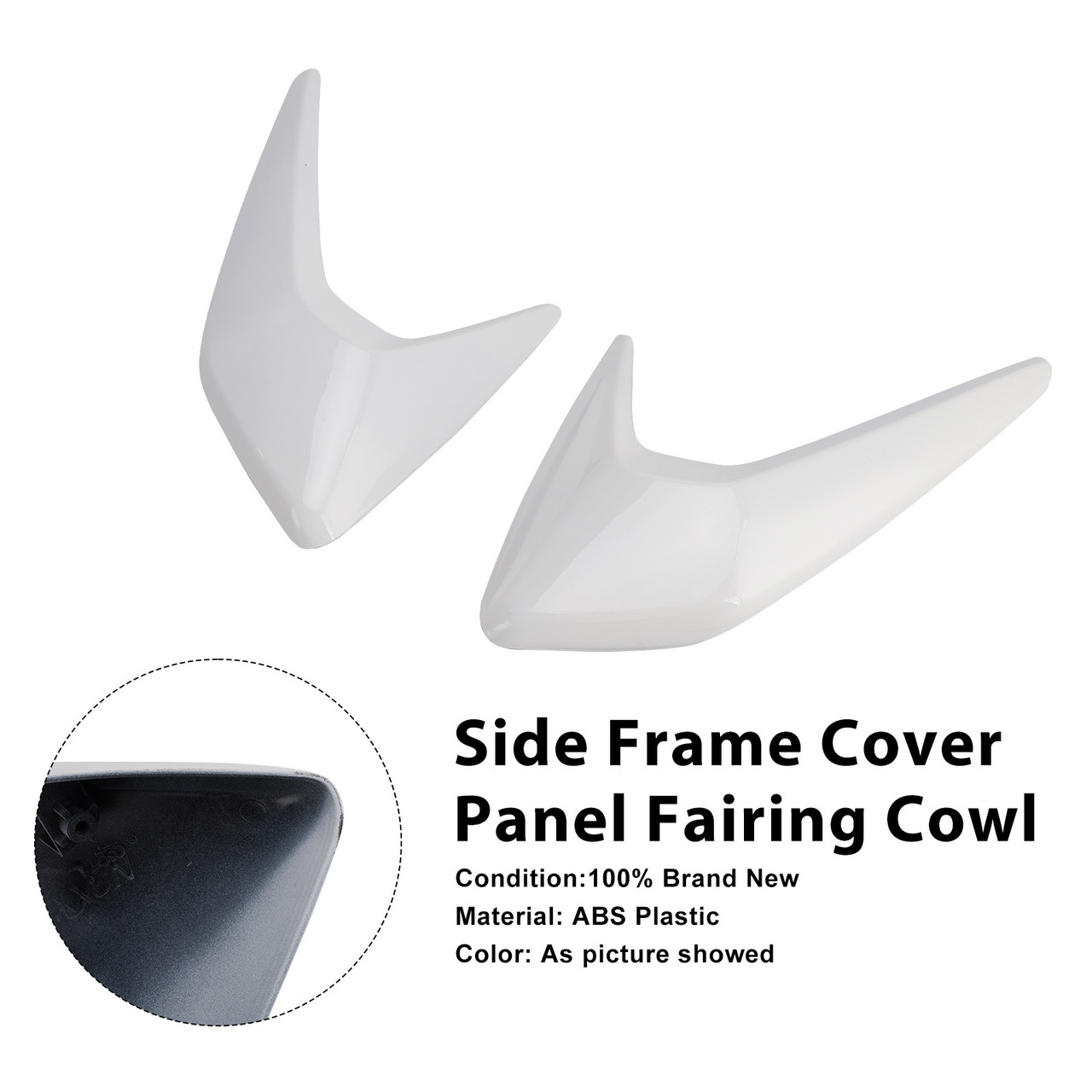 2020-2022 Triumph Street Triple 765 R/RS Side Frame Cover Panel Fairing Cowl White Generic