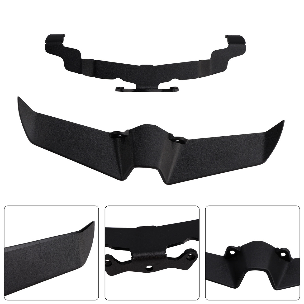 2022-2024 Yamaha MT-10 Front Wing Frontal Spoilers Headlight Fairing Black Generic 2022-2024 Yamaha MT-10 Front Wing Frontal Spoilers Headlight Fairing Black Generic