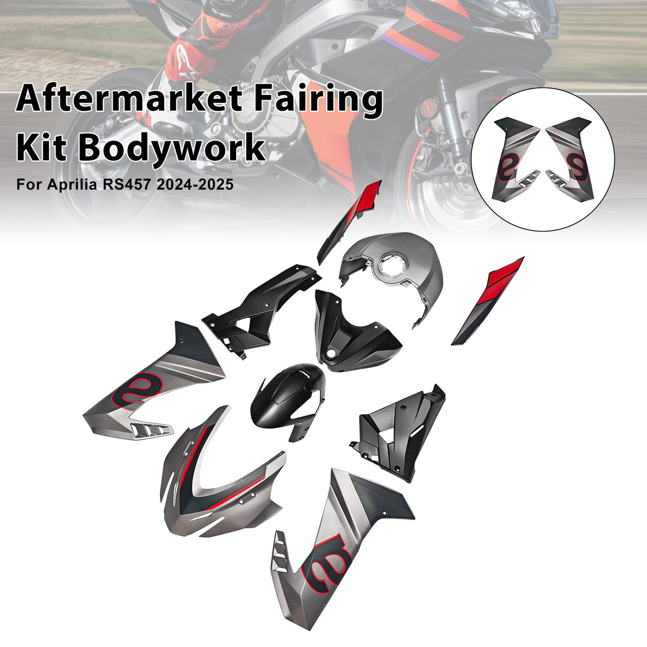 2024-2025 Aprilia RS457 Aftermarket Fairing Kit Bodywork #029
