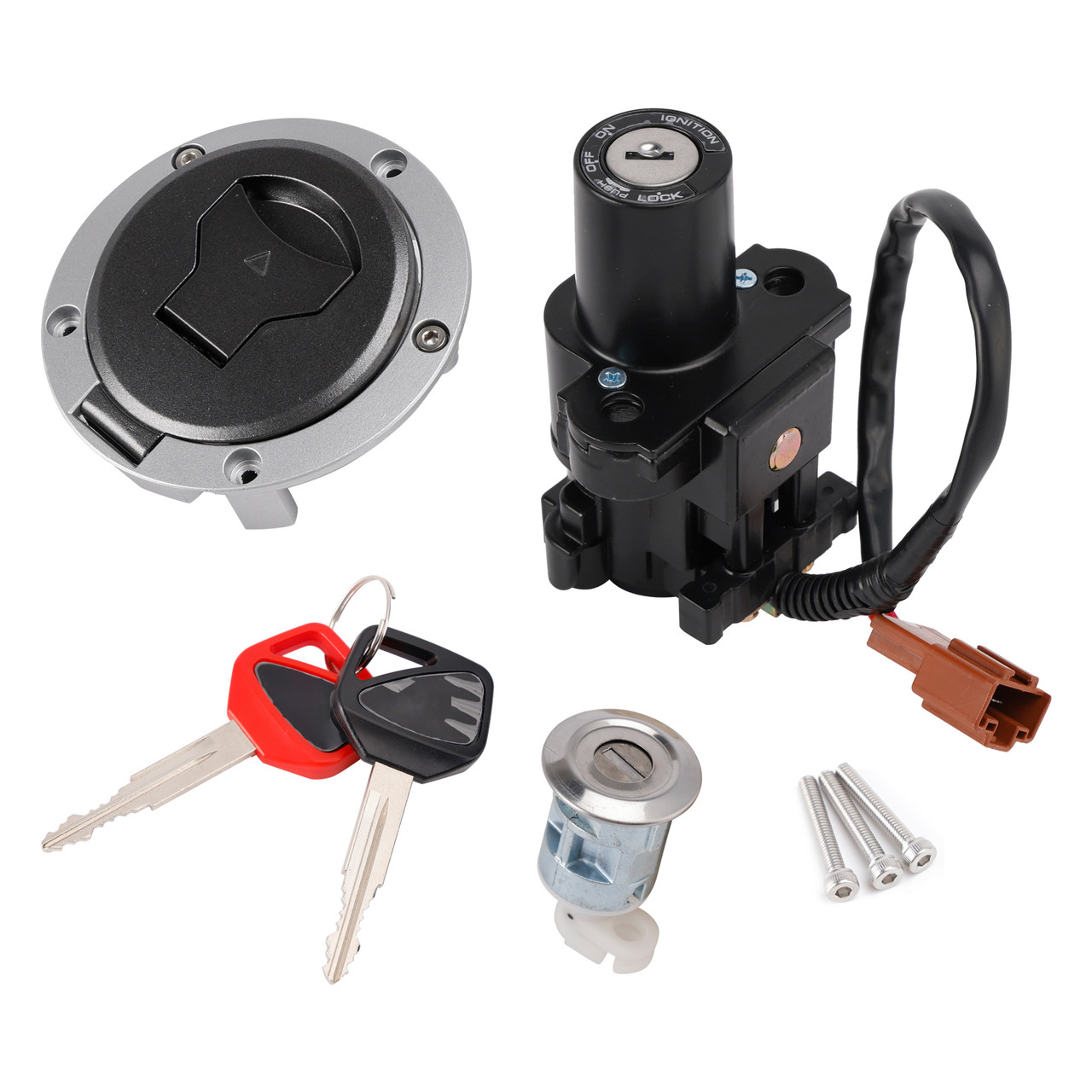 2024-2025 Honda CB650RAC CBR650RAC2  AC Ignition Switch Lock Set, Gas cap, Seat Lock, w/Keys 35010-MKY-LA0 Generic