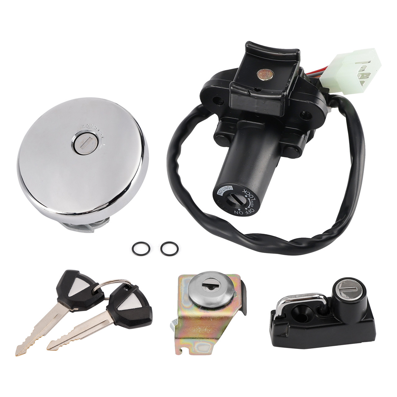 2018-2025 Kawasaki W800 W800 ABS Ignition Switch Lock Set, Gas cap, Seat Lock, w/Keys 27048-5311 Generic