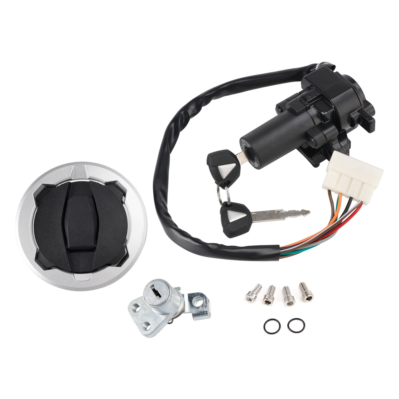 2017-2020/2023 Kawasaki KLE300 Versys-X 300 Ignition Switch Lock Set, Gas cap, Seat Lock, w/Keys 27048-5139 Generic