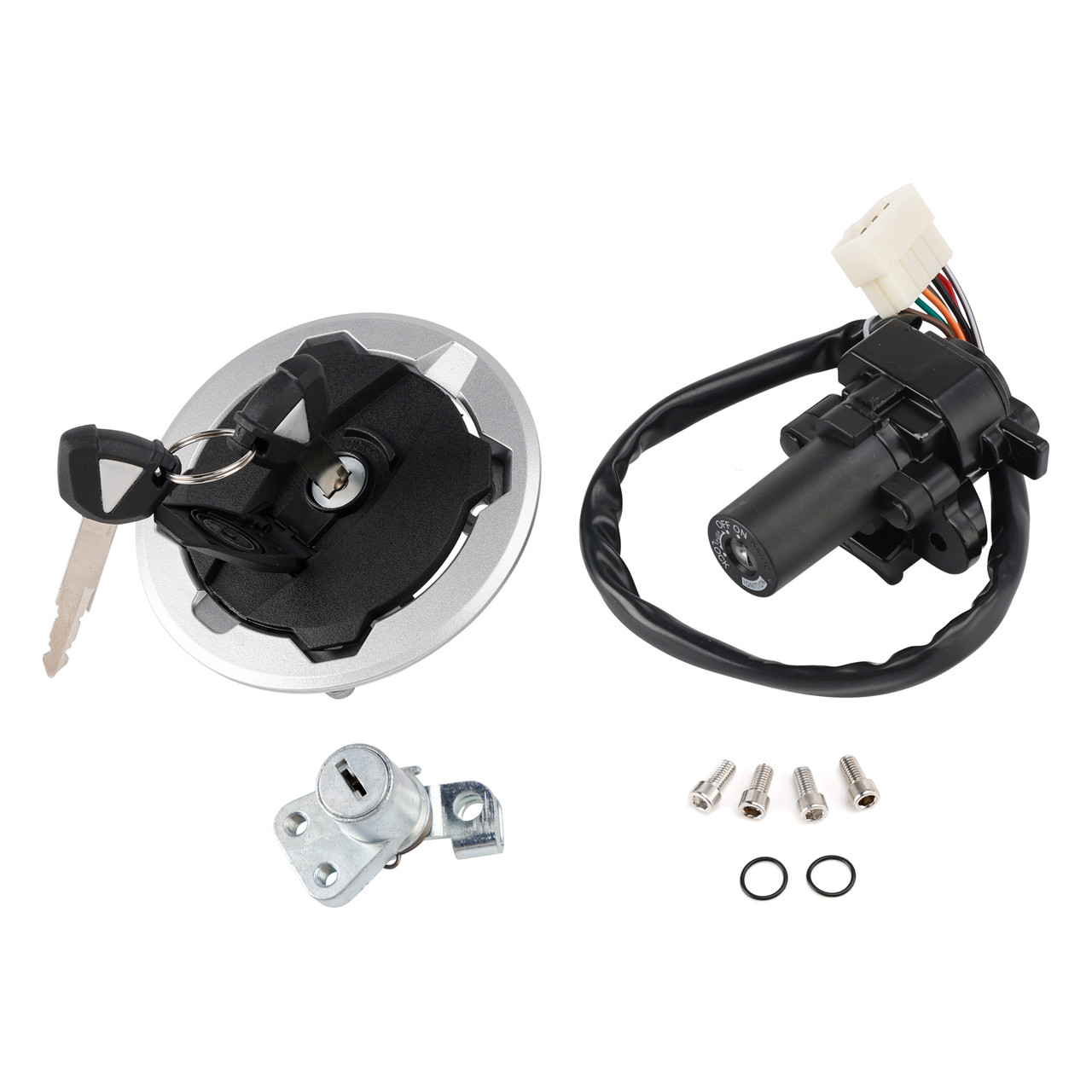 2017-2025 Kawasaki KLE300 Versys-X 300 ABS Ignition Switch Lock Set, Gas cap, Seat Lock, w/Keys 27048-5139 Generic