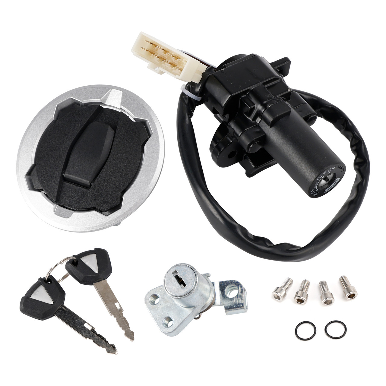 2017-2025 Kawasaki KLE300 Versys-X 300 ABS Ignition Switch Lock Set, Gas cap, Seat Lock, w/Keys 27048-5139 Generic