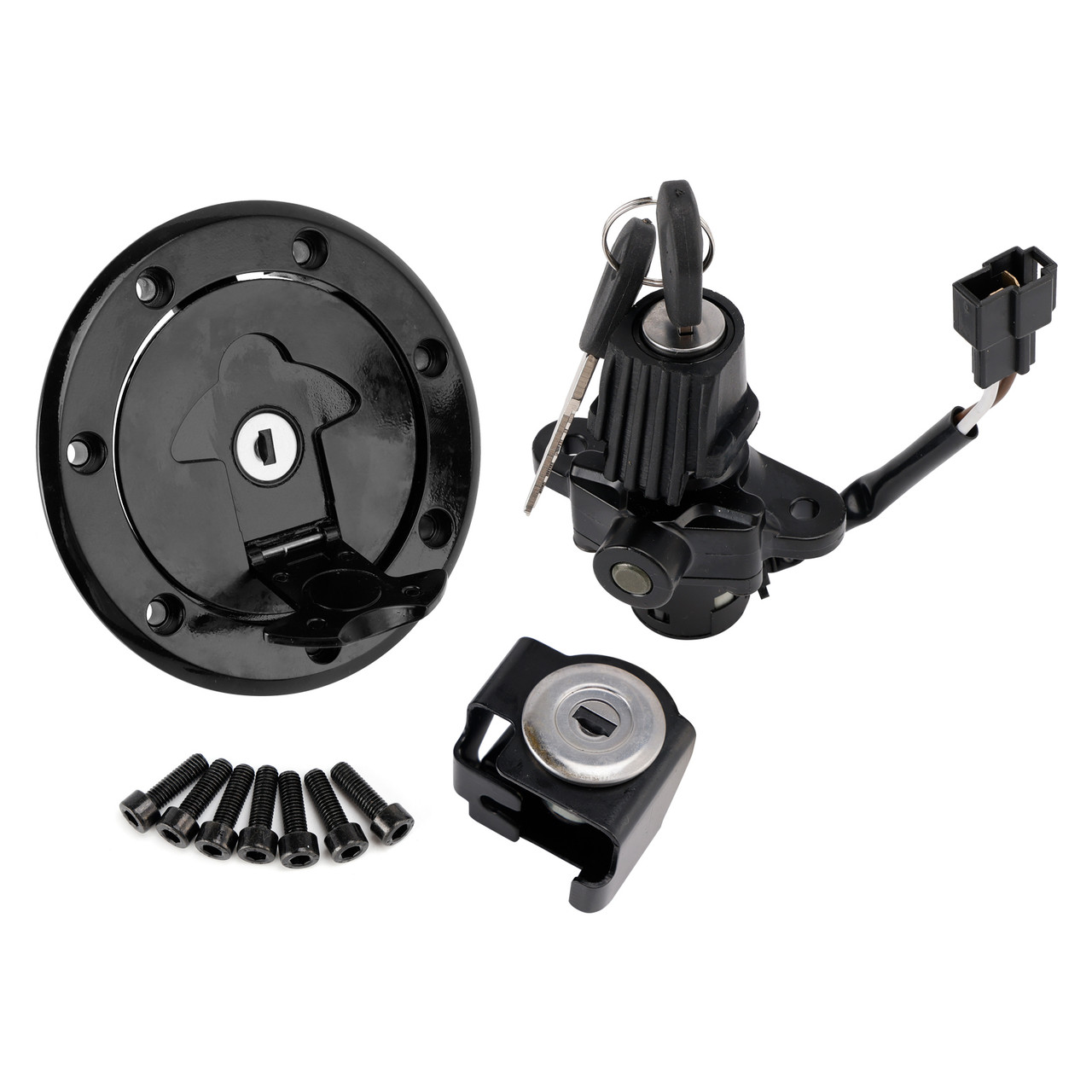 2017-2025 Duke 125 200 250 390 Ignition Switch Lock Set, Gas cap, Seat Lock, w/Keys 90211066144 Generic