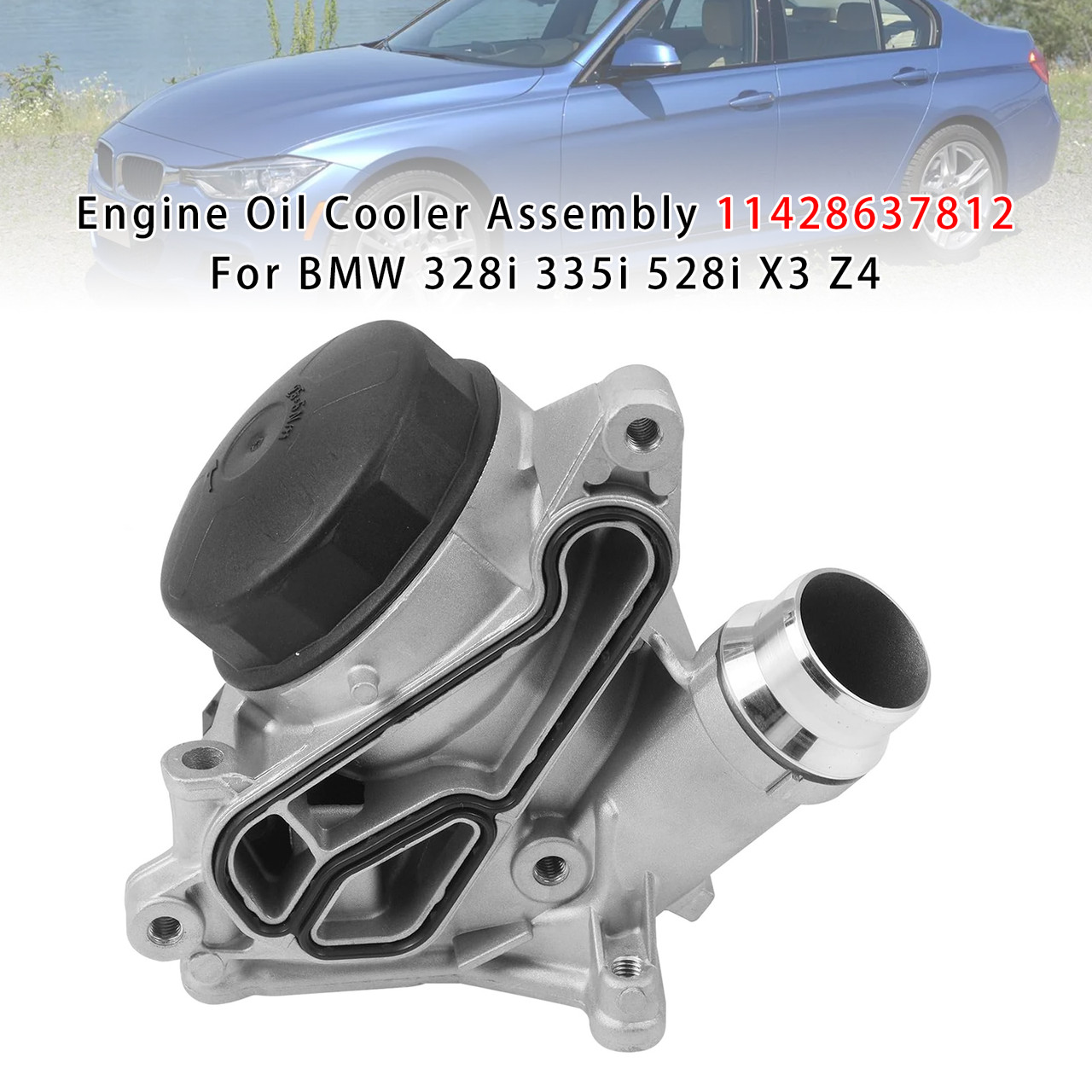 2009-2015 BMW X3 Engine Oil Cooler Assembly 11428637812 Generic