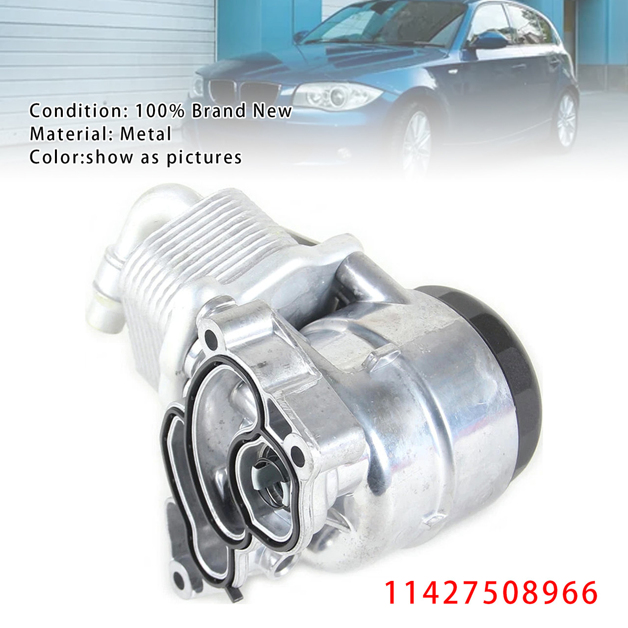 1997-2013 BMW 1 Series 3 Series Engine Oil Cooler Oil Filter Assembly 11427508966 Generic