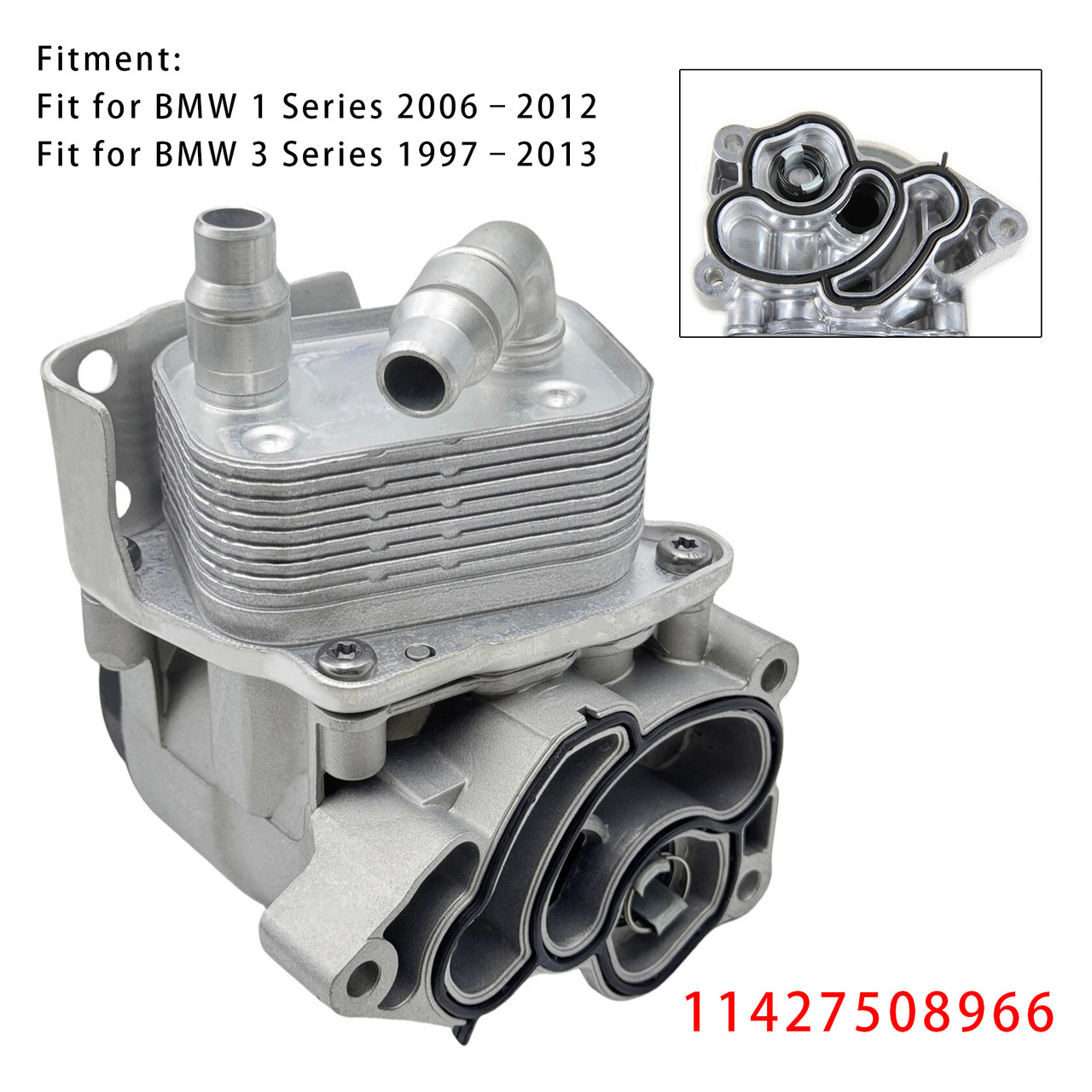 1997-2013 BMW 1 Series 3 Series Engine Oil Cooler Oil Filter Assembly 11427508966 Generic