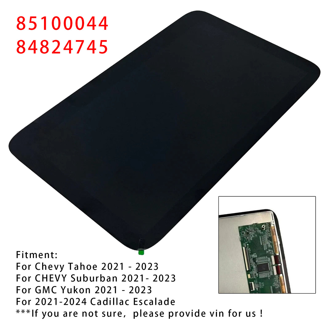 2021-2023 GMC Yukon 12.6 inches LCD Display 85100044 84824745 Generic 2021-2023 GMC Yukon 12.6 inches LCD Display 85100044 84824745 Generic
