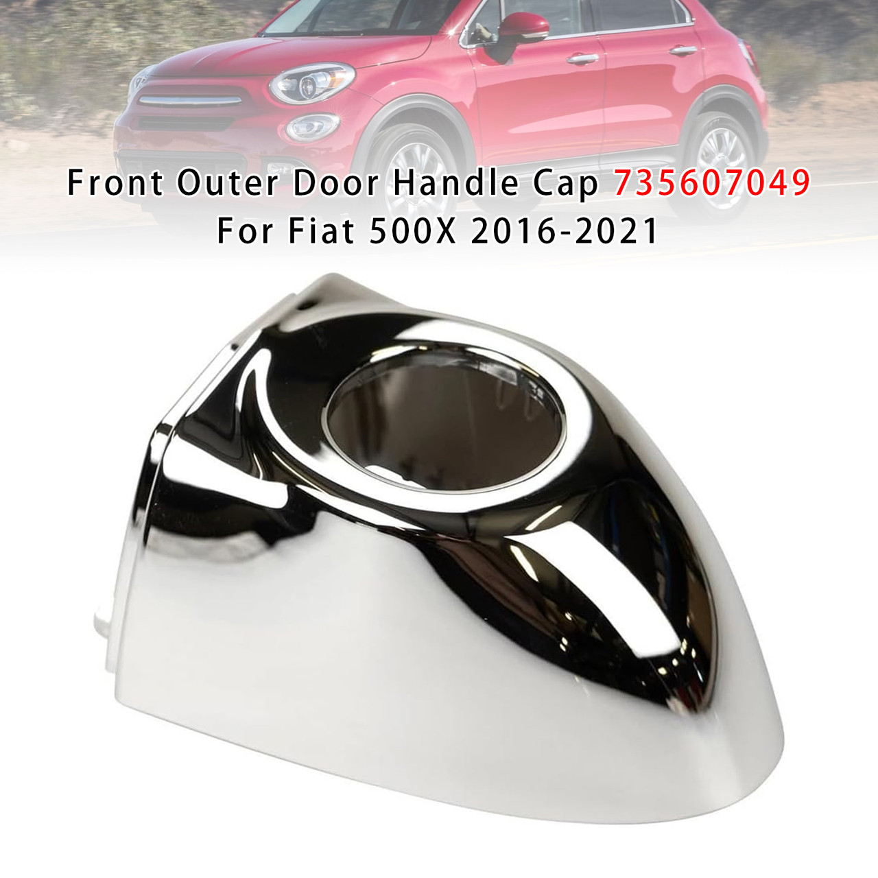 【新品タグ付き】Mitre社製 10オルテガ FIAT サイズL 2016-2021 Fiat For 500X Front Outer Door Handle Cap 735607049