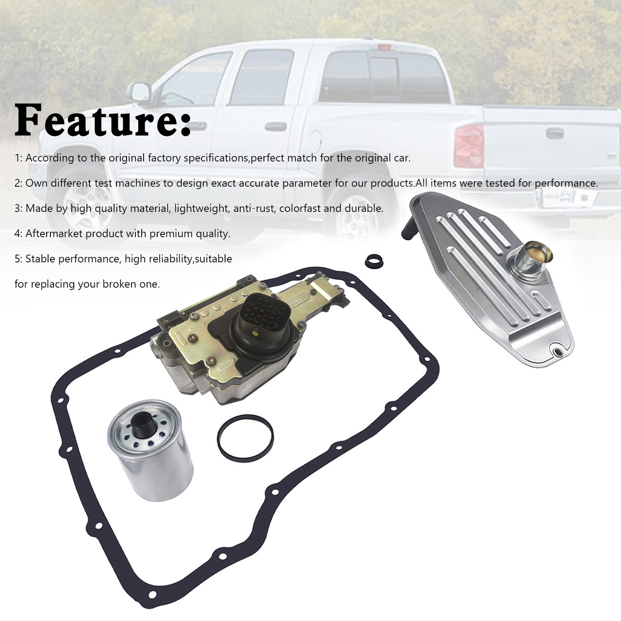 2002-2003 Dodge Dakota Base Transmission Shift Solenoid Block Filter Kit 545RFE 45RFE Generic