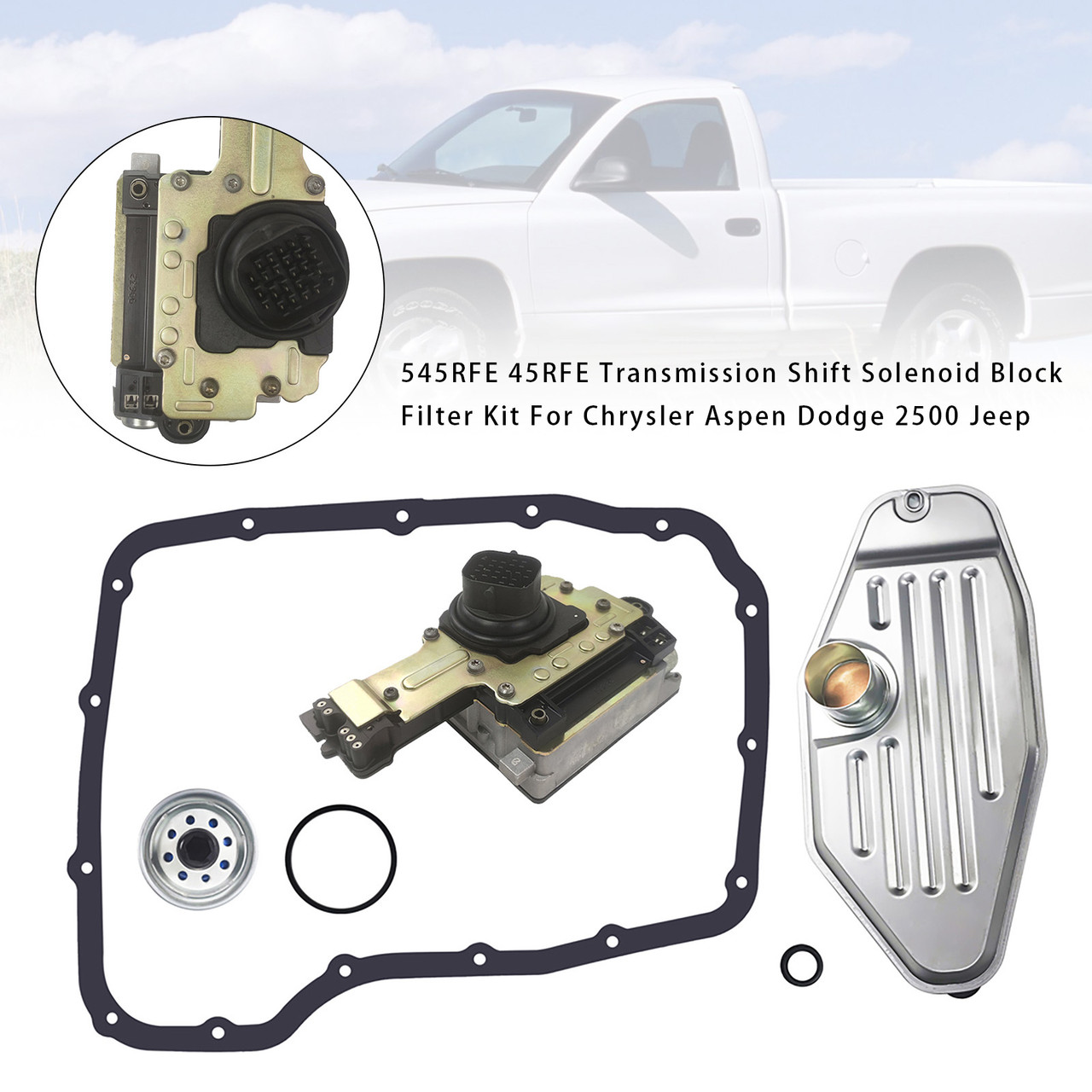 2002 Dodge Ram 1500 ST Transmission Shift Solenoid Block Filter Kit 545RFE 45RFE Generic