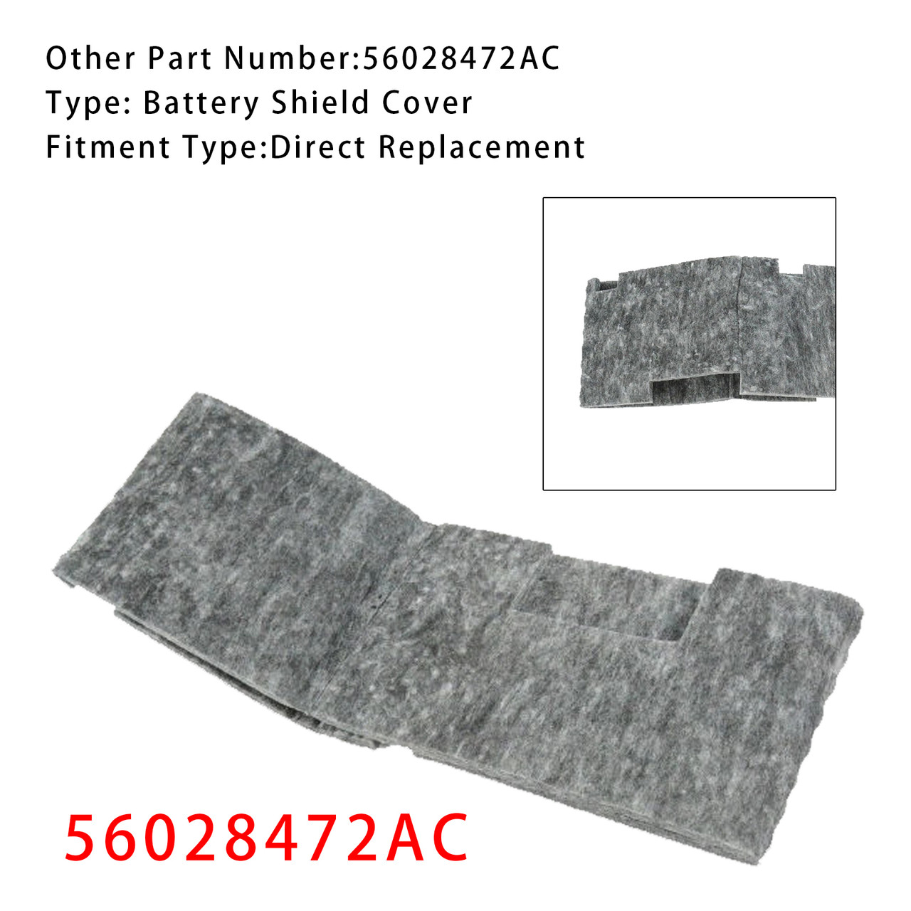 2002-2010 DODGE RAM 2500 & 3500 Battery Shield Cover 56028472AC Generic 2002-2010 DODGE RAM 2500 & 3500 Battery Shield Cover 56028472AC Generic