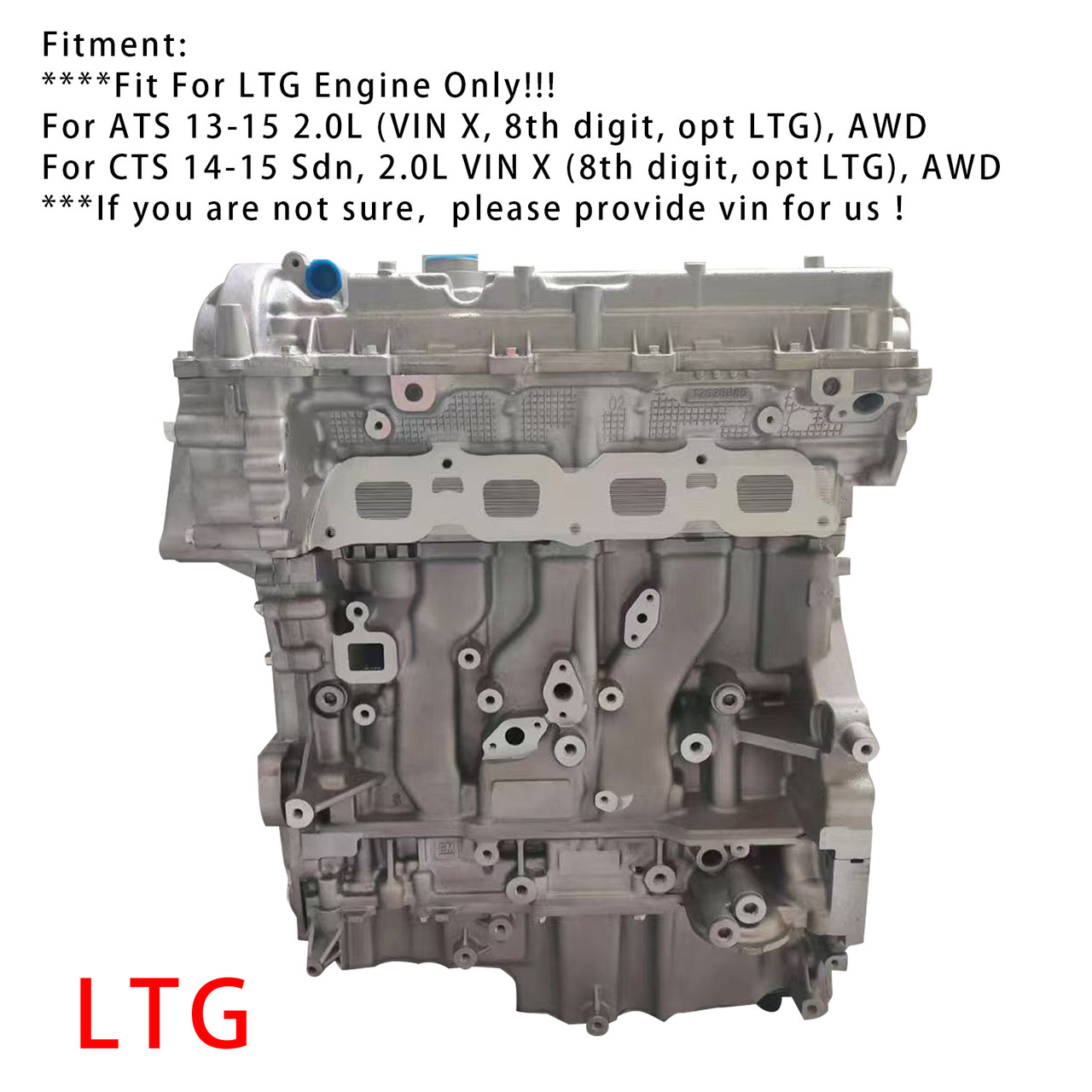 2013-2015 Cadillac ATS CTS Engine Block 2.0L LTG Generic