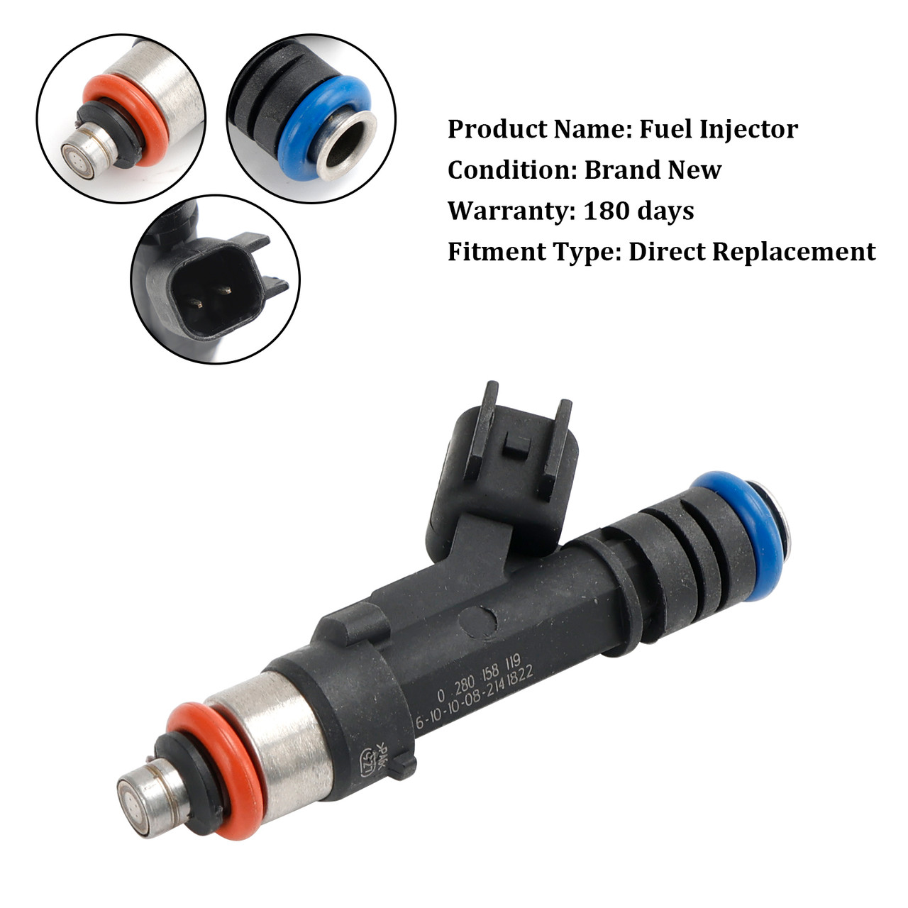 1PCS Fuel Injector 0280158119 Fit Jeep Fit Dodge Wrangler Fit Chrysler 3.3L