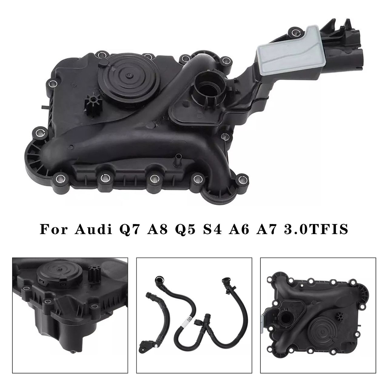 Oil Separator PCV Valve Vent Trim & Hose Tube For Audi Q7 A8 Q5 S4 A6 A7 3.0TFIS