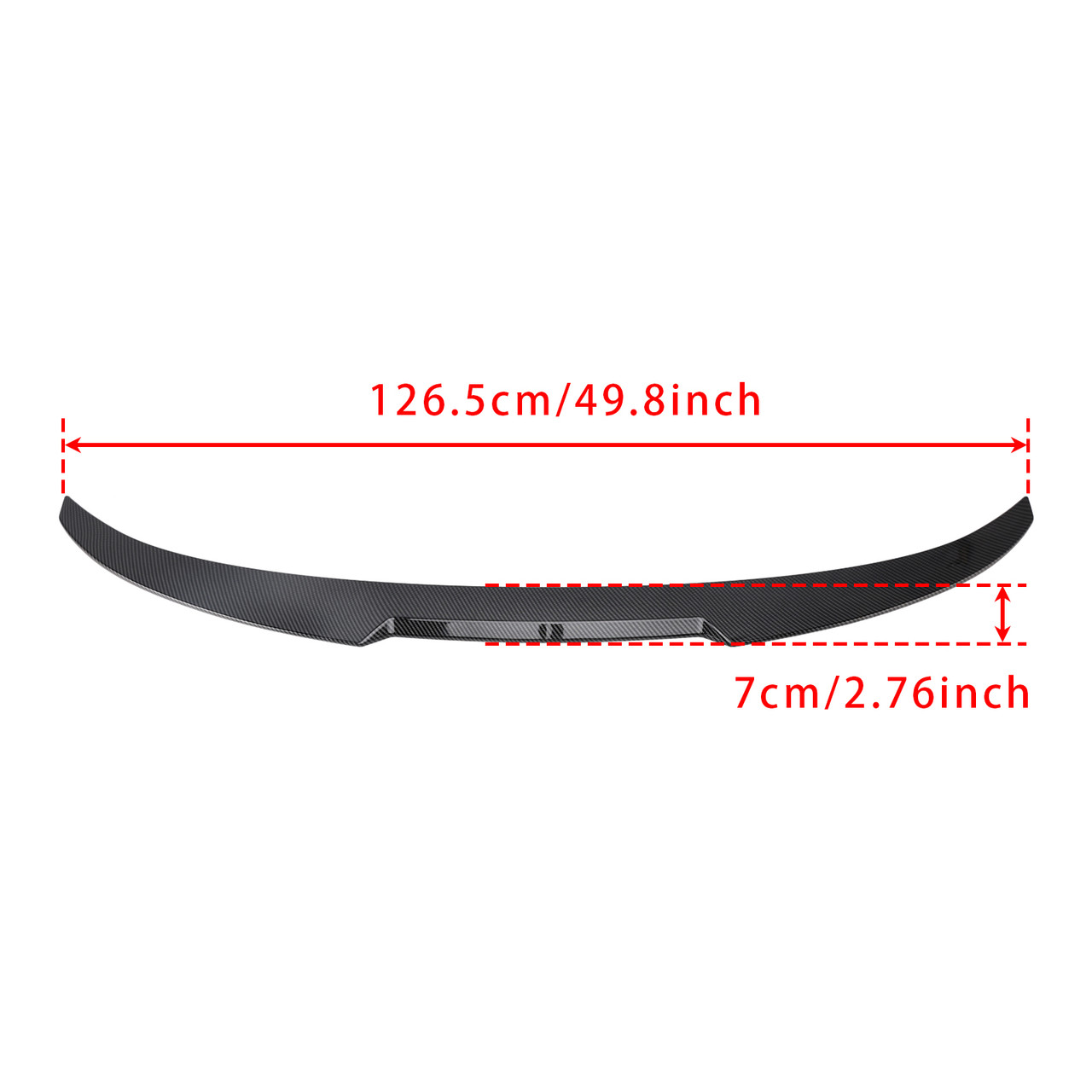 2010-2017 BMW 5 Series F10 Carbon Fiber Look Rear Boot Spoiler Generic