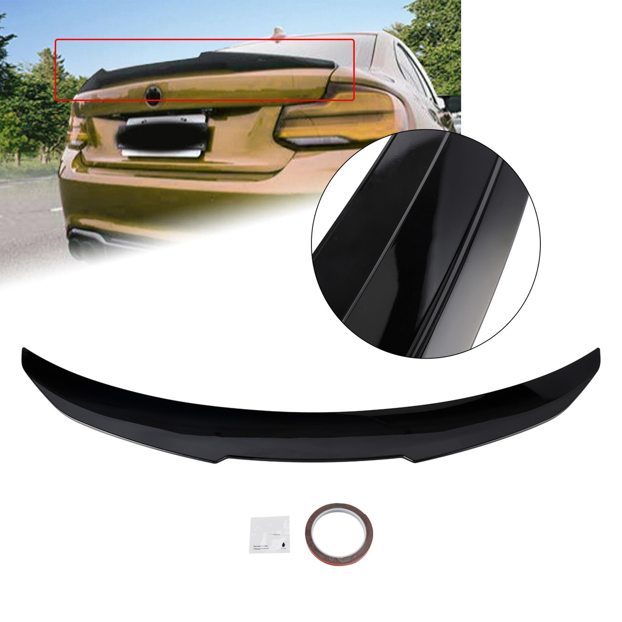 2014-2021 BMW 2 Series F22 2 Door Coupe Model Rear Boot Spoiler Gloss Black Generic