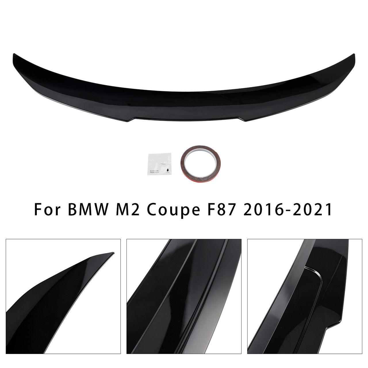 2016-2021 BMW M2 Coupe F87 Rear Boot Spoiler Gloss Black Generic