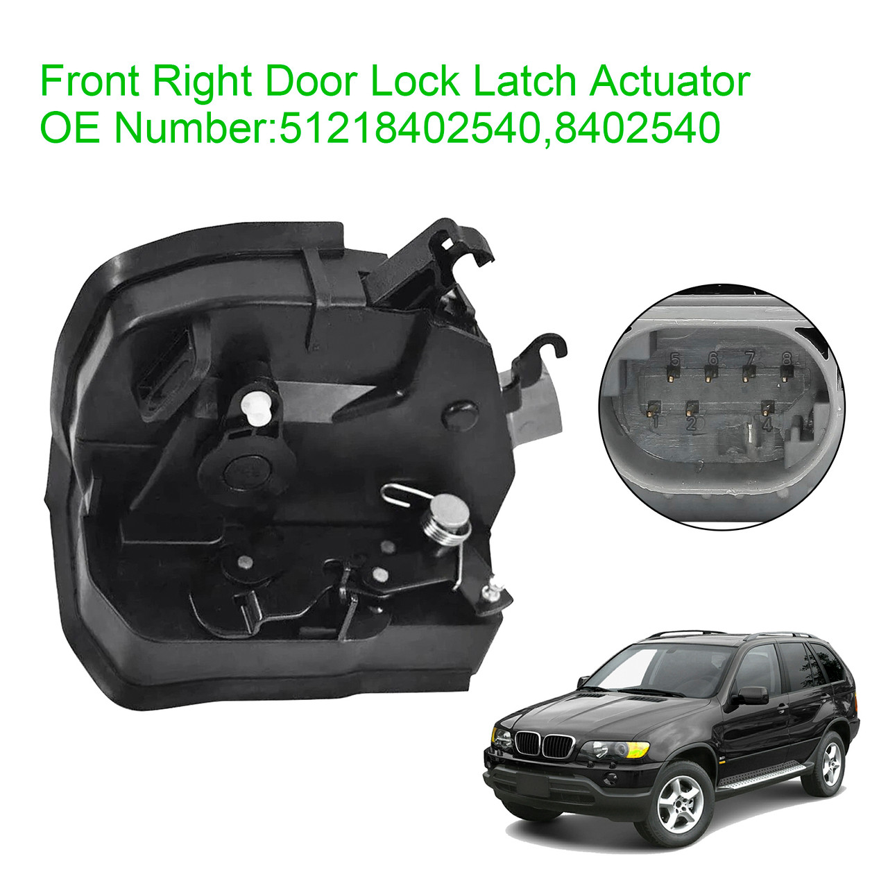 2000-2006 BMW X5 E53 Front Right Door Lock Latch Catch Actuator 51218402540 Generic