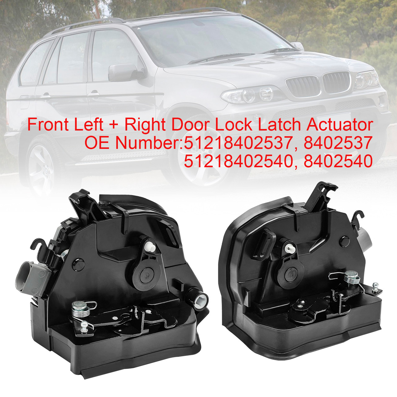 2000-2006 BMW X5 E53 Pair Front Door Lock Latch Catch Actuator 51218402537/540 Generic