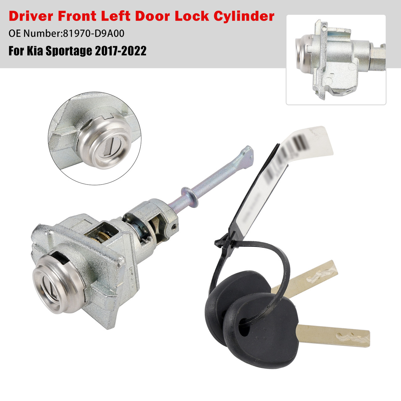 2017-2022 Kia Sportage Front Left Door Lock Cylinder 81970-D9A00 Generic