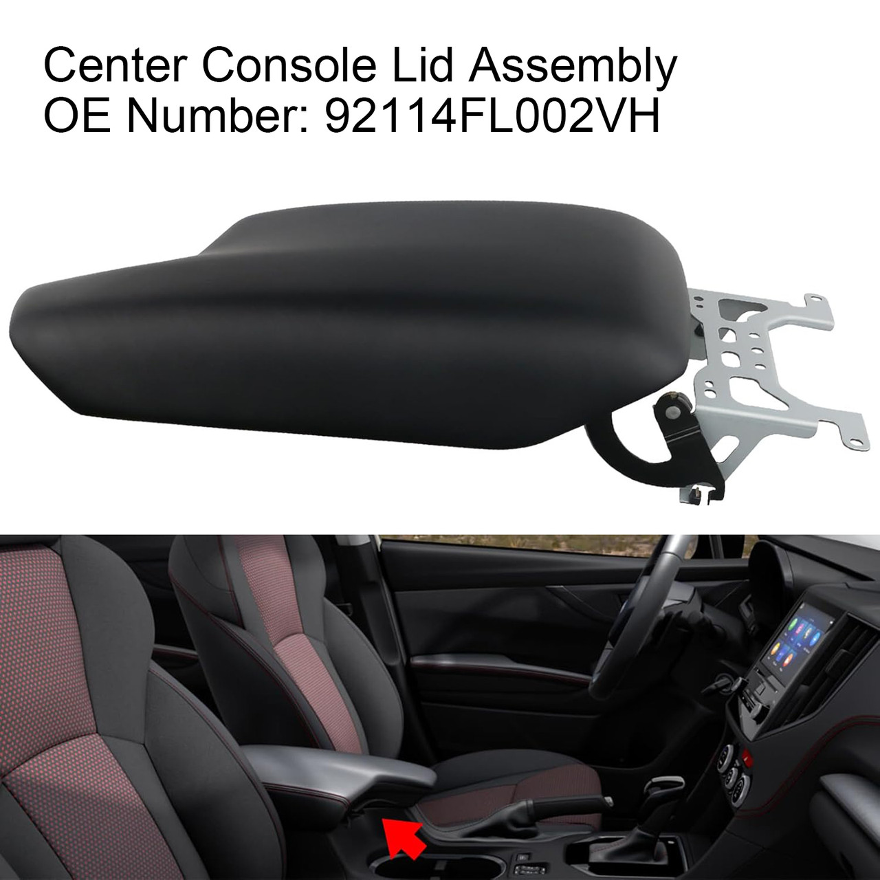 2017-2023 Subaru Impreza Center Console Lid Assembly 92114FL002VH Generic