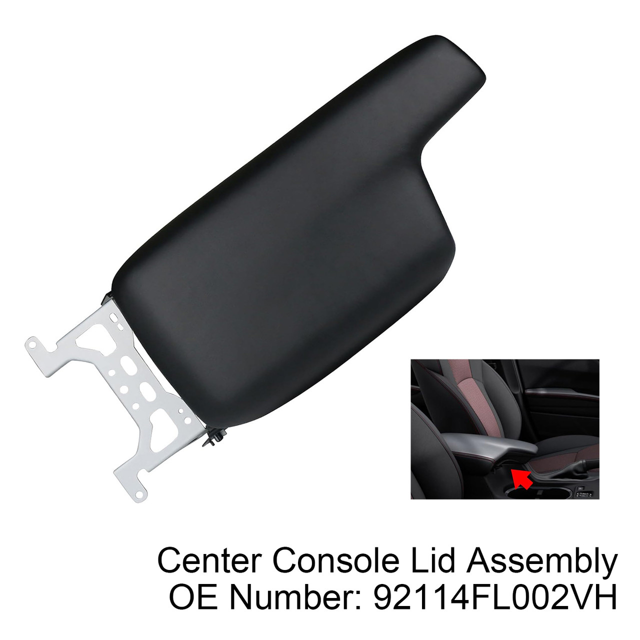 2017-2023 Subaru Impreza Center Console Lid Assembly 92114FL002VH Generic