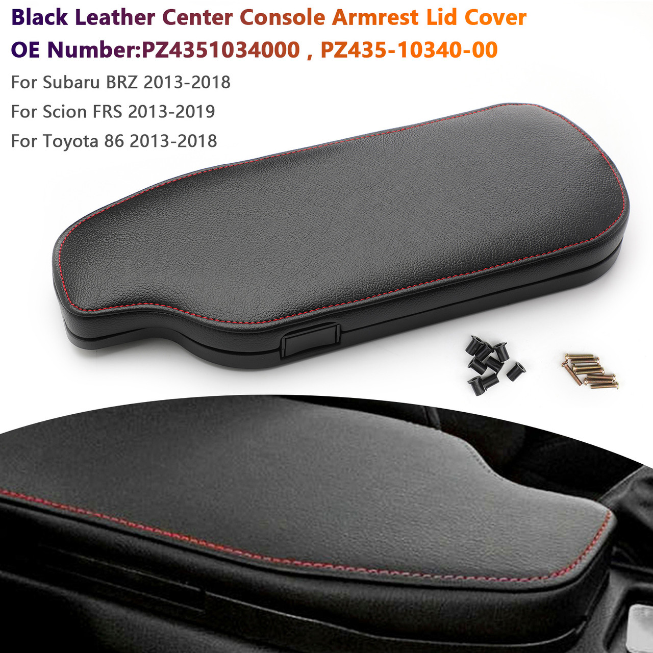 2013-2018 Toyota 86 Console Armrest Lid Black PZ4351034000 Generic