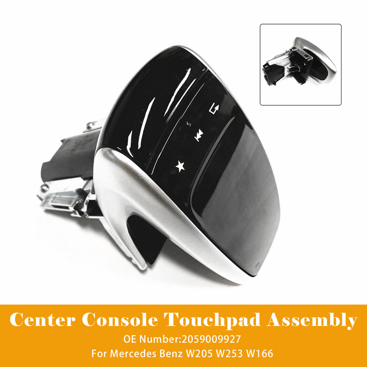 2014-2021 Mercedes Benz W205 W253 W166 Center Console Touchpad Assembly 2059009927 Black Generic