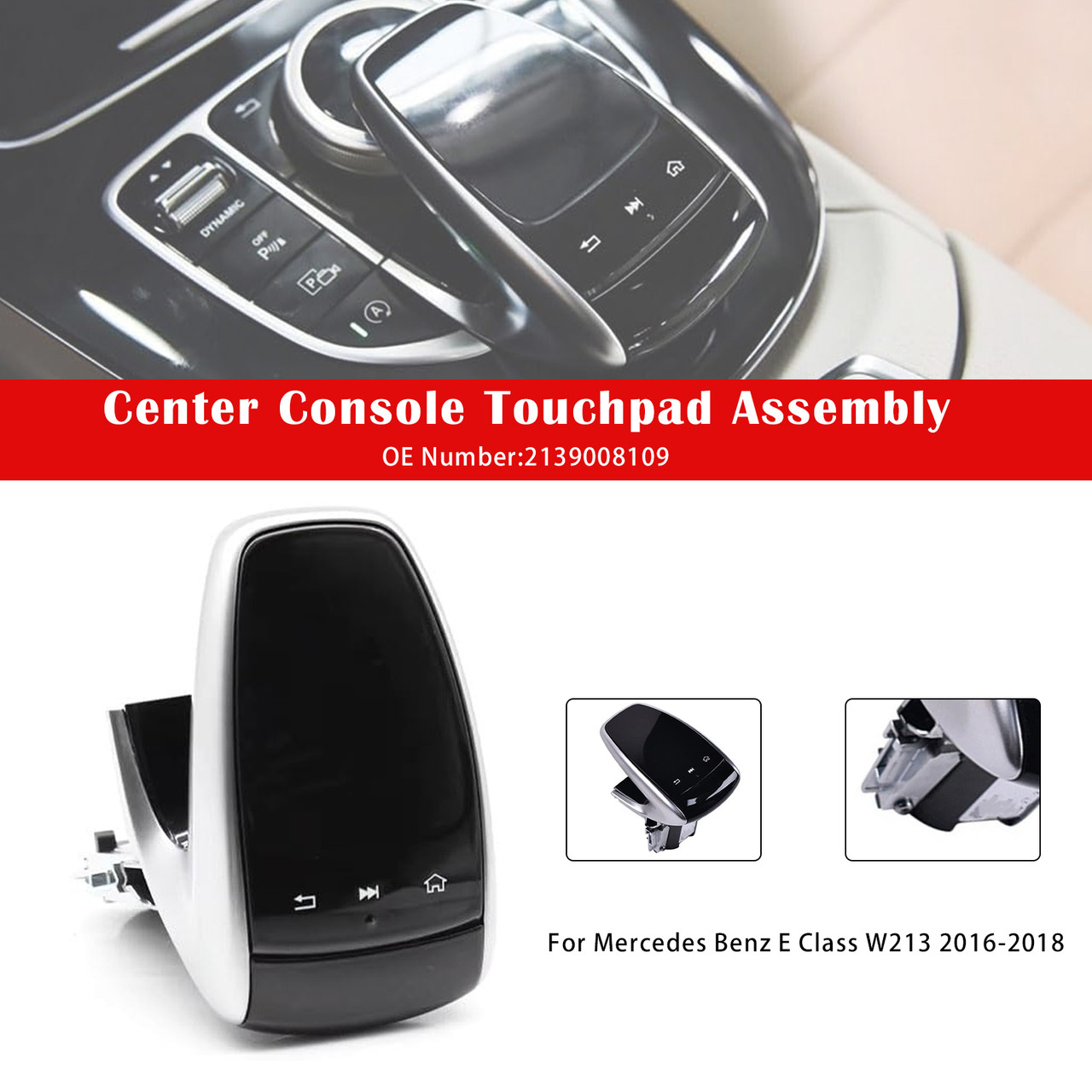 2016-2018 Mercedes Benz E Class W213 Controller Touch Pad Assembly 2139008109 Black Generic