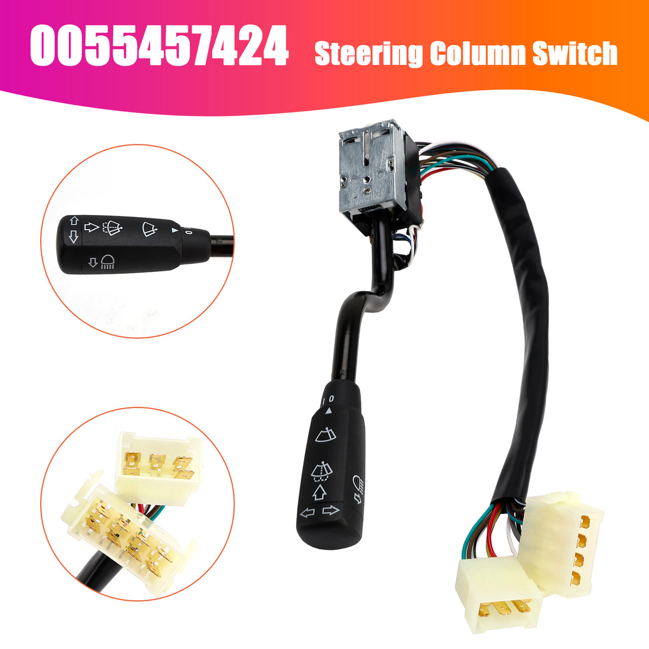 1977-1996 Mercedes BUS 207-210 Steering Column Indicator Stalk Wiper Switch 0055457424 Generic