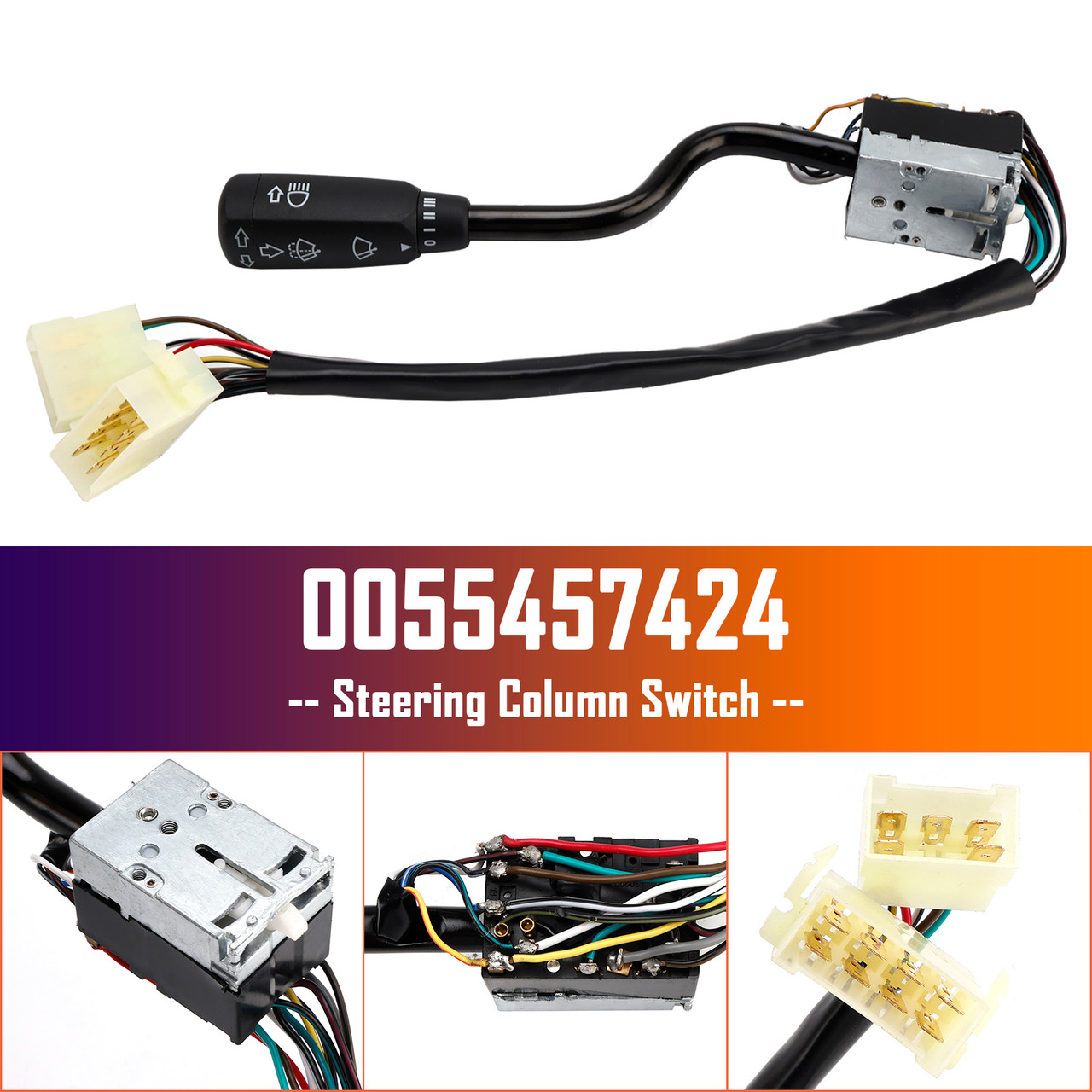 1977-1996 Mercedes BUS 410 Steering Column Indicator Stalk Wiper Switch 0055457424 Generic