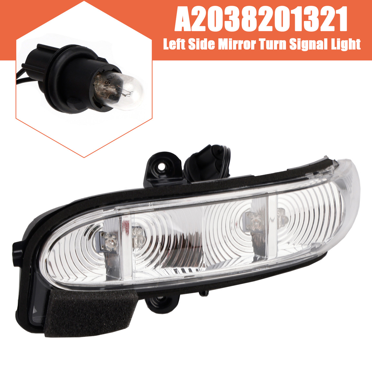 2002-2006 Mercedes-Benz E-Class W211 S211 Facelift Left Side Mirror Turn Signal Light A2038201321 Generic