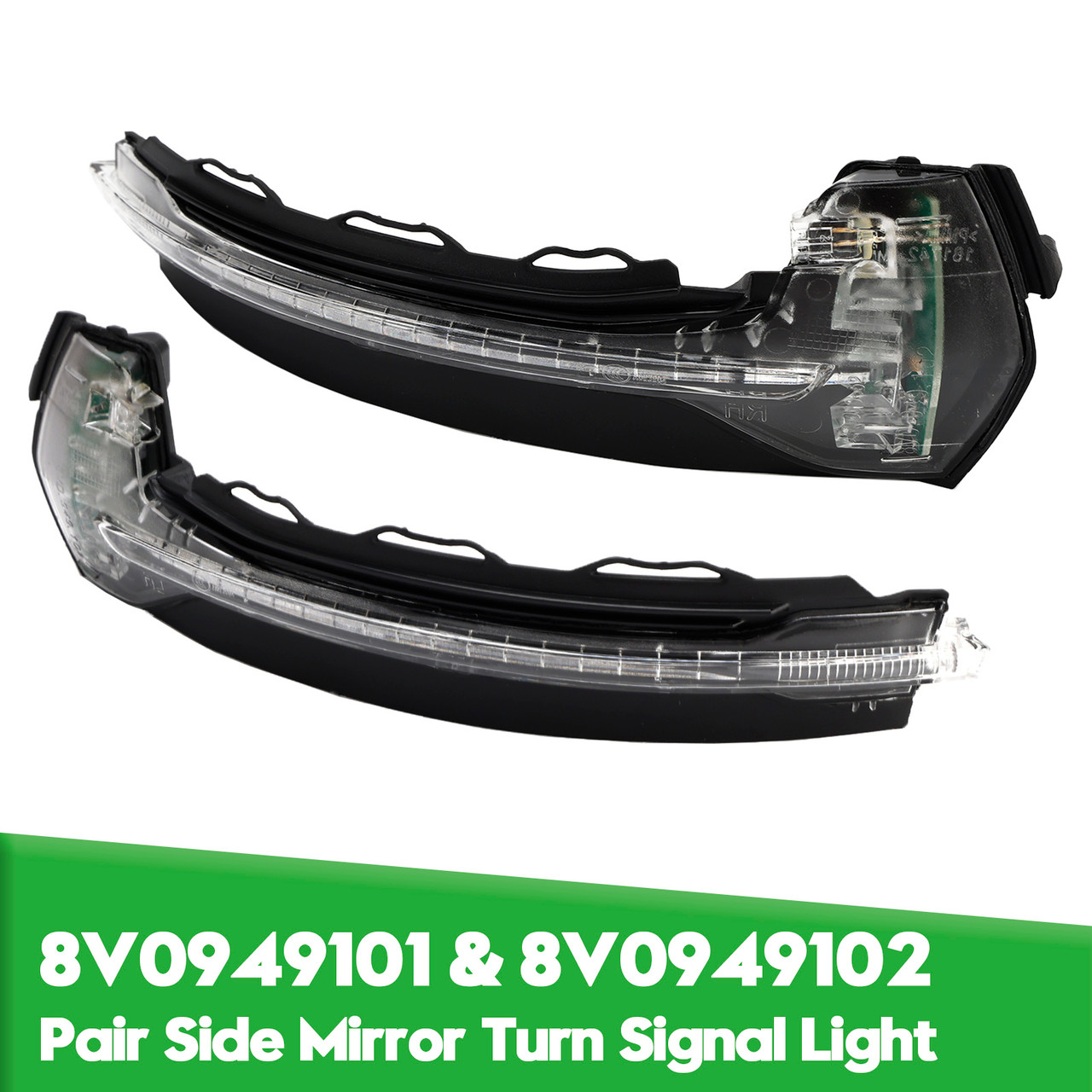 2012-2020 Audi A3 S3 RS3 8V Pair Side Mirror Turn Signal Light 8V0949101 8V0949102 Generic