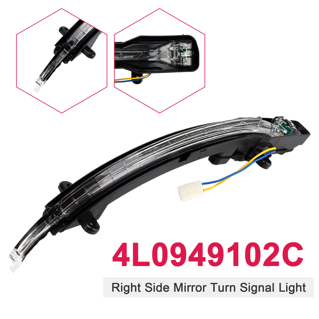 2007-2015 Audi Q7 MK1 Right Side Mirror Turn Signal Light 4L0949102C Generic