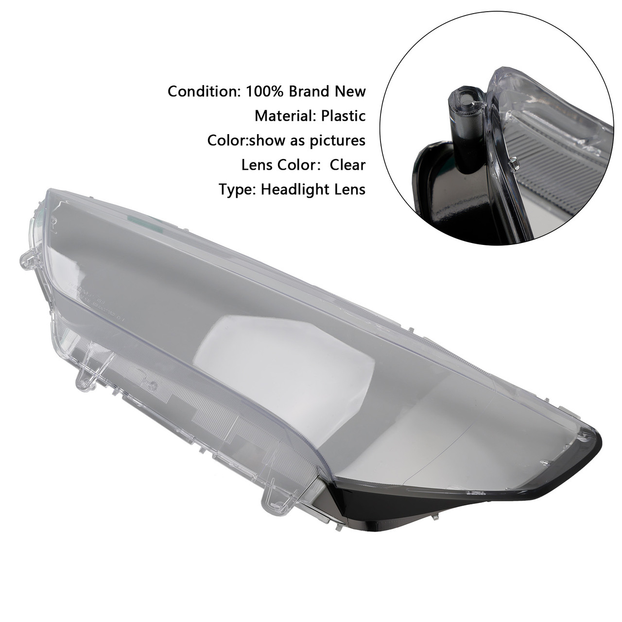 2018-2020 Acura TLX 2.4L 3.5L Left Headlight Lens HeadLamp Cover Shell Clear Generic